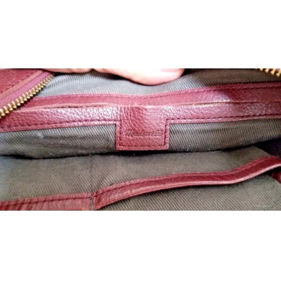 Madewell Zip Top Transport Satchel in Cabernet - Picture 7 of 13